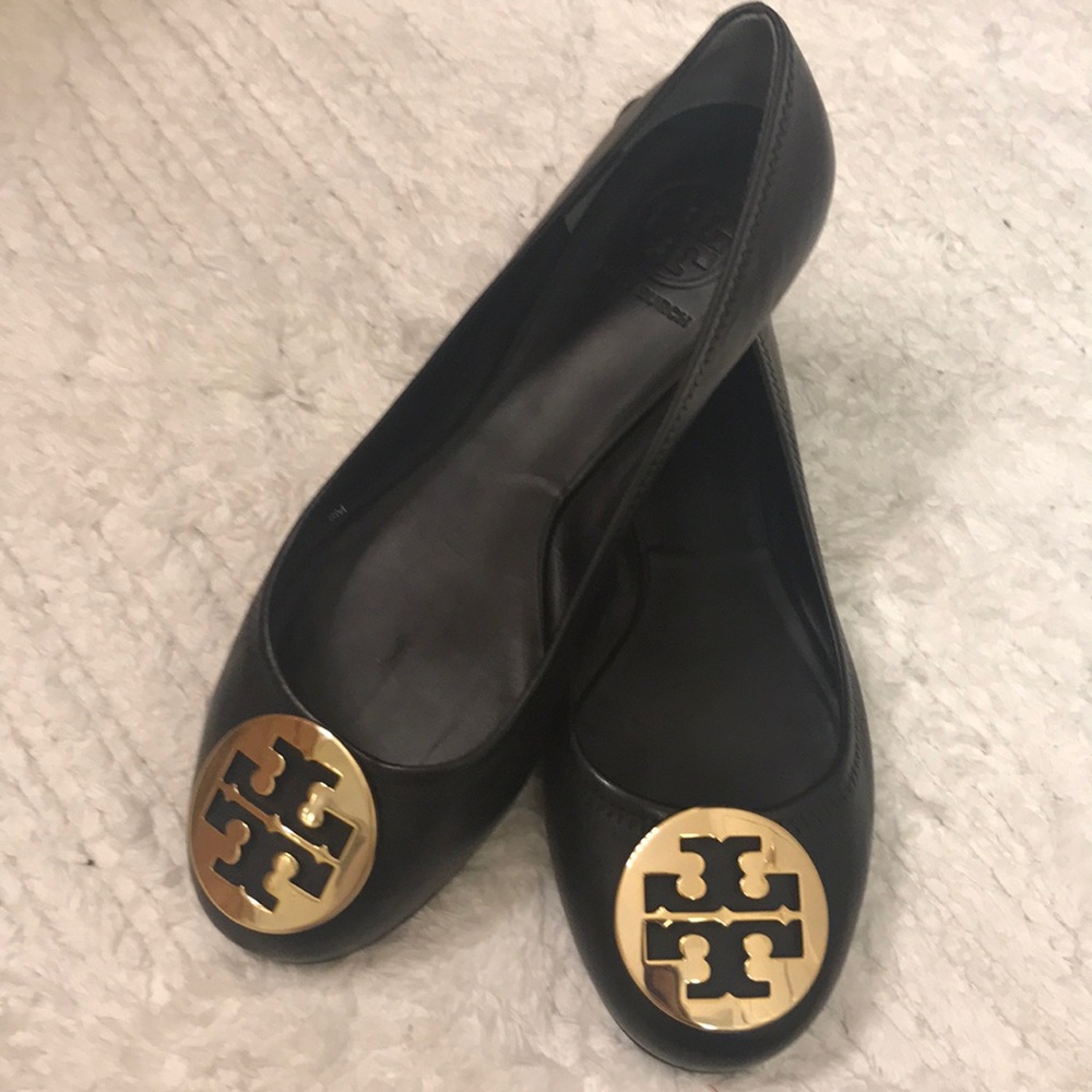 Tory Burch black Reva flats
